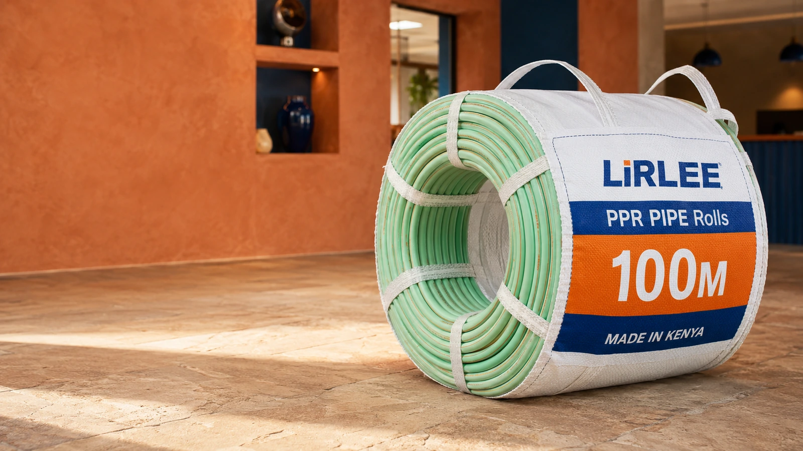 Coiled PP-R product prepared for project supply